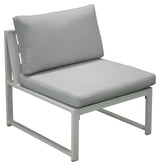 Salvador Lounge Set White Alu/Gray Cushion