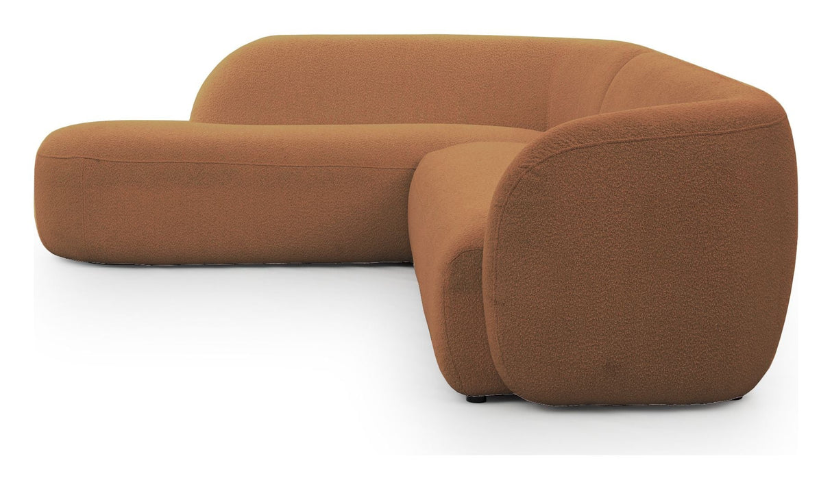 Rothschild 2,5 -seters sofa åpen til venstre - Clay Brown