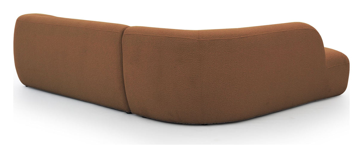 Rothschild 2,5 -seters sofa åpen til venstre - Clay Brown