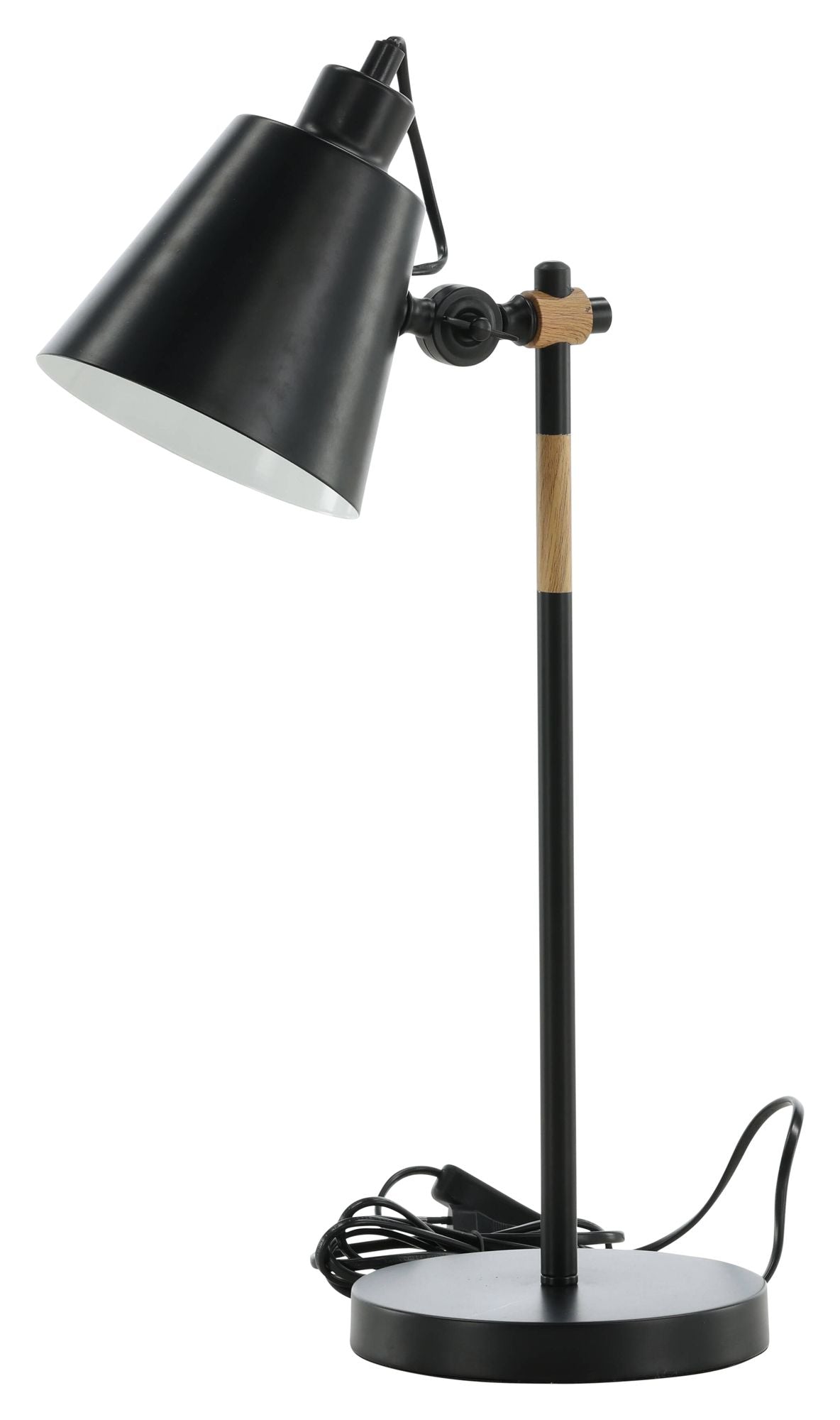 Skotthode bordlampe, svart