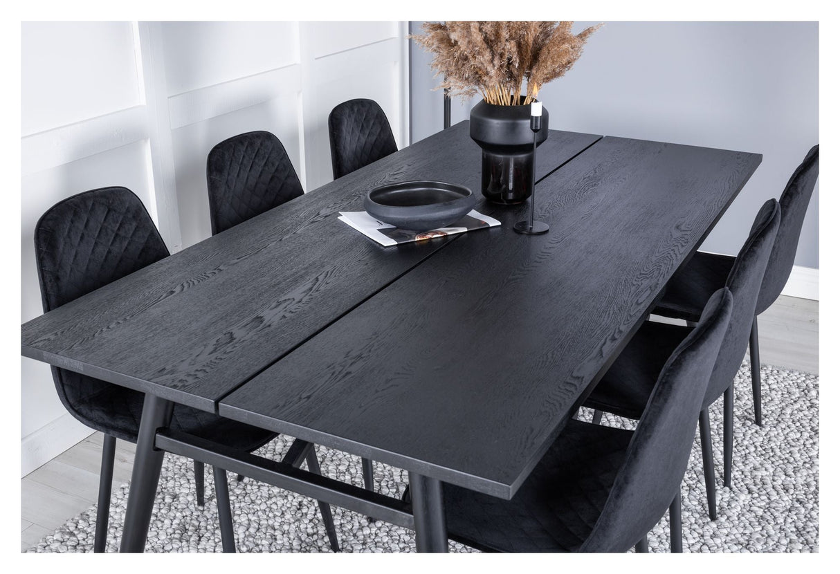 Elegant spisebord med 6 polare diamantstoler