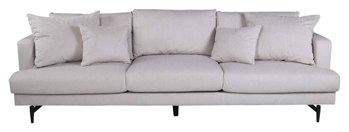 Sofia 3-personer. Sofa, beige fløyel