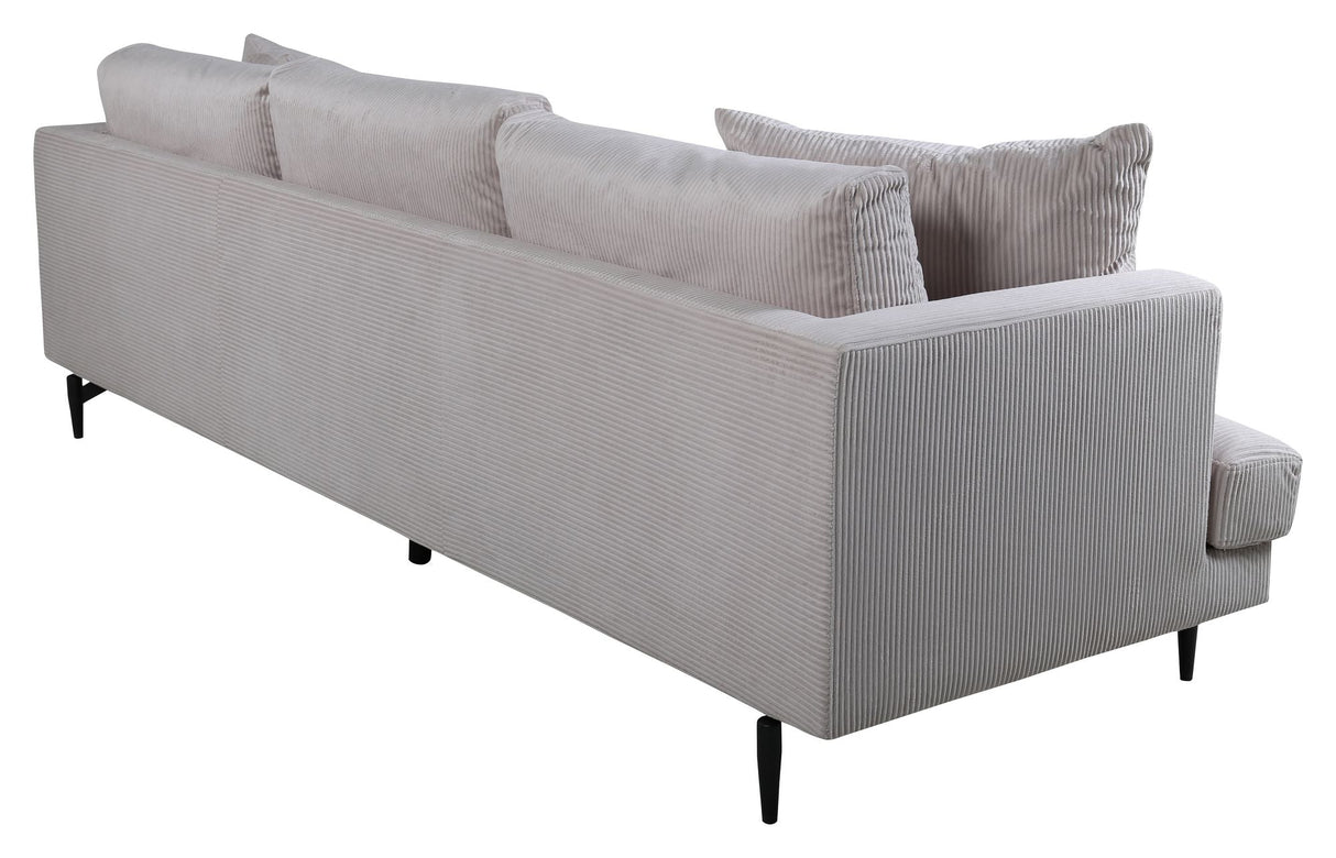 Sofia 3-personer. Sofa, beige fløyel