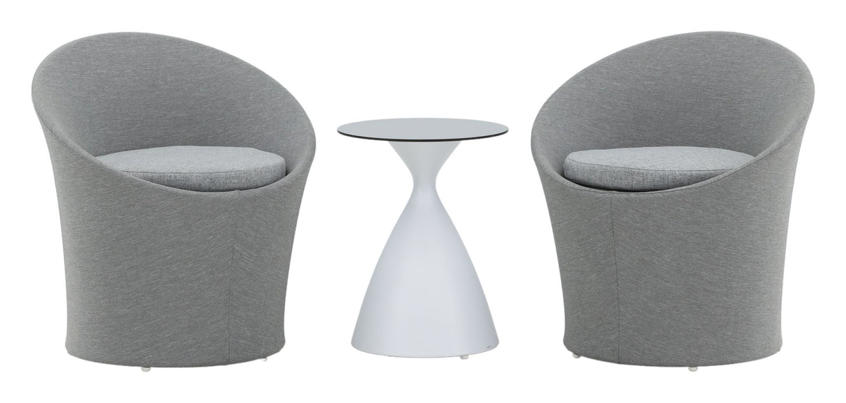 Spoga Lounge Set - White/Grey