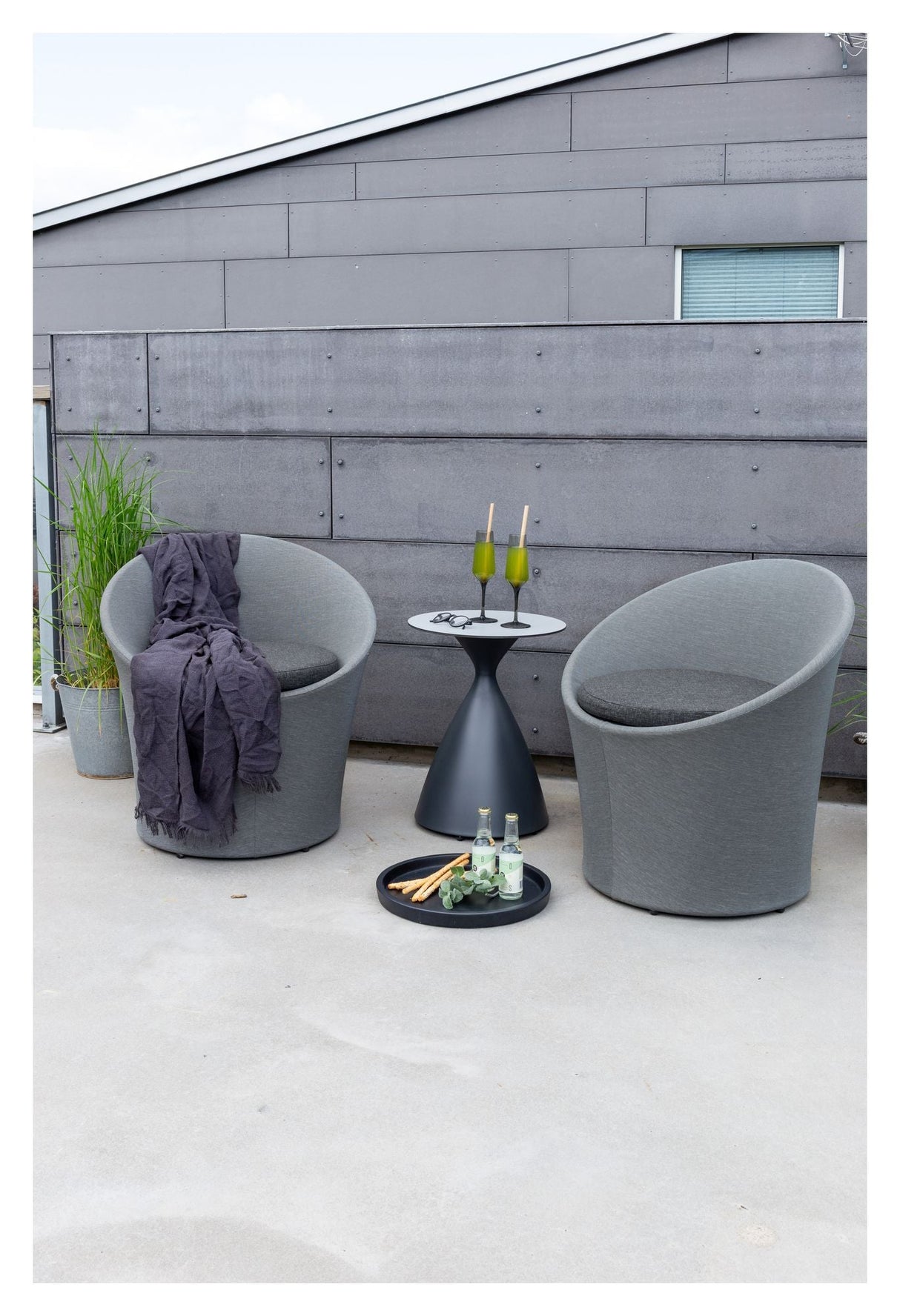 Spoga Lounge Set - Black/Grey