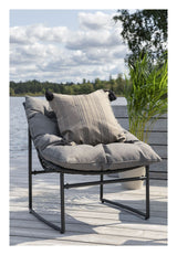 Tina Sofa Set - Black/Grey