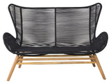 Tingeling Lounge Bed, Black Rope /Acacie