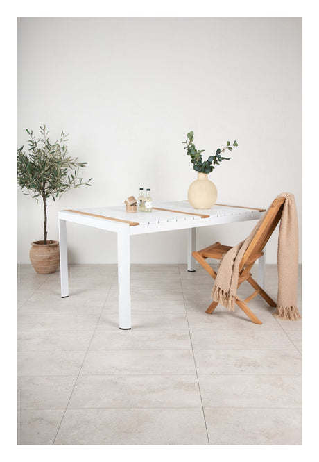 Togo Garden Table - White/Teak