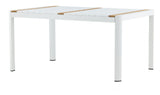 Togo Garden Table - White/Teak