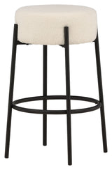 Tucson Barstool, Large - White Bouclé