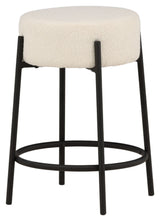 Tucson Barstool, Small - White Bouclé