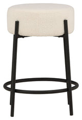 Tucson Barstool, Small - White Bouclé