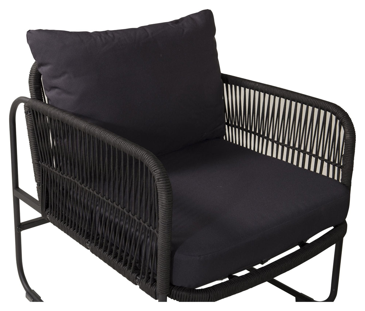 Utah Lounge Set, Black W. Svarte puter