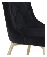 Velvet Deluxe Dining Chair, Black Velvet