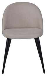 Velvet sydd spisestol, beige/svart