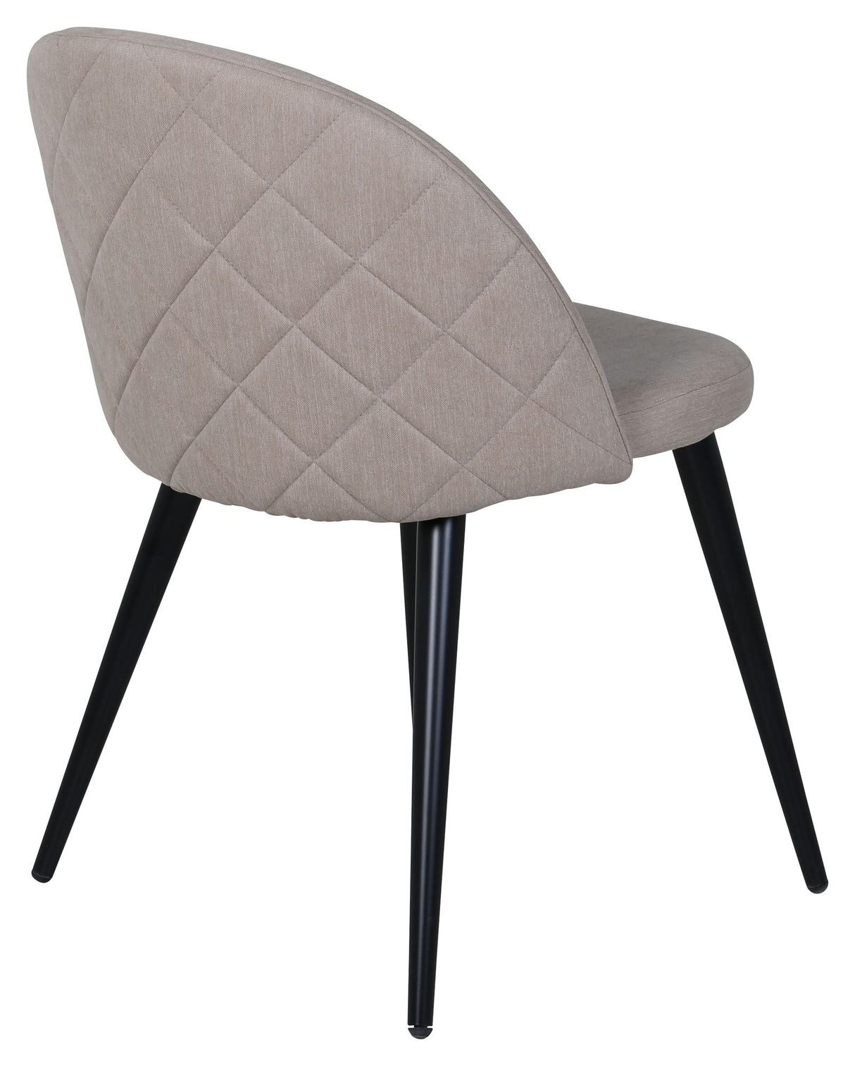 Velvet sydd spisestol, beige/svart