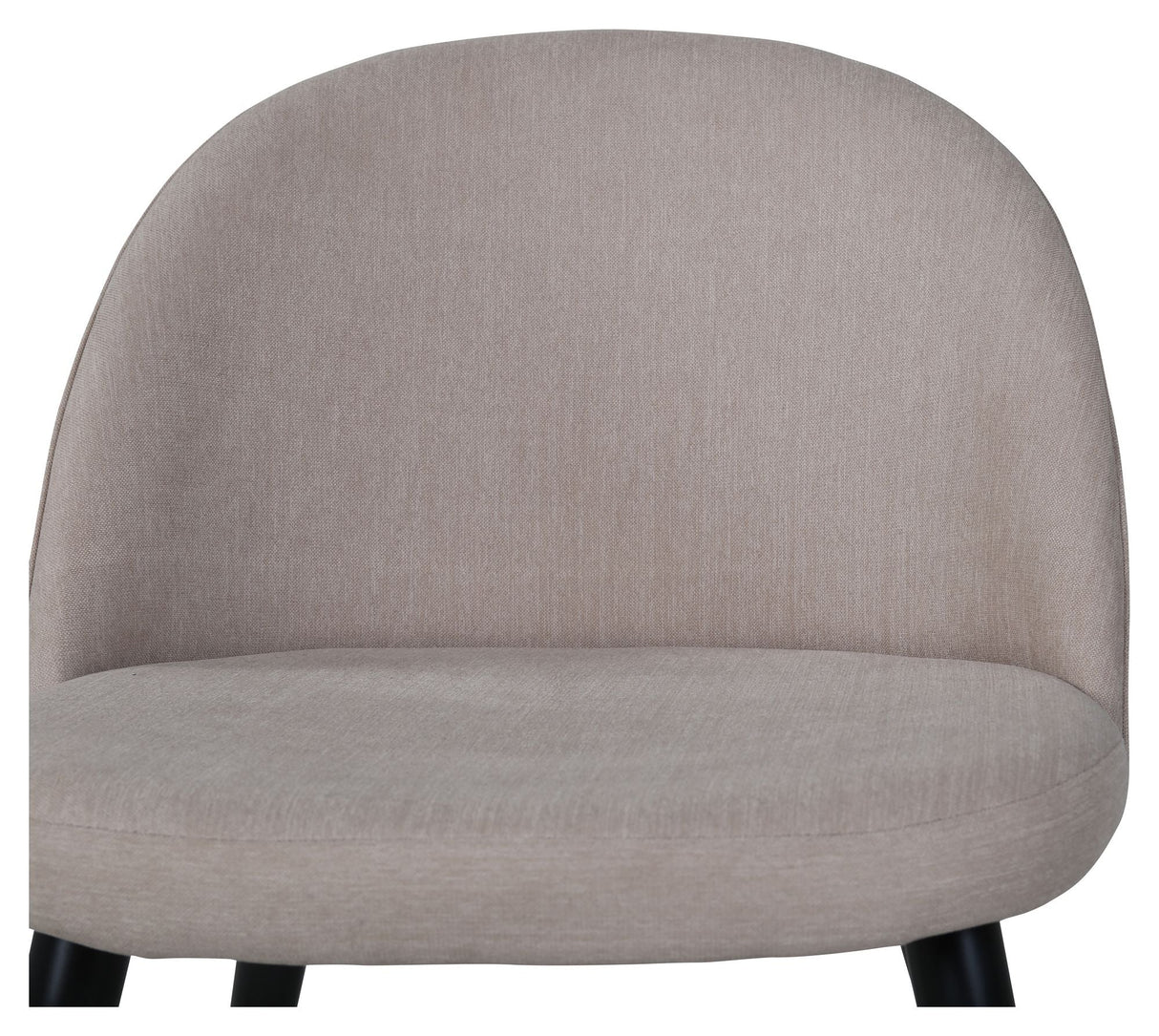 Velvet sydd spisestol, beige/svart