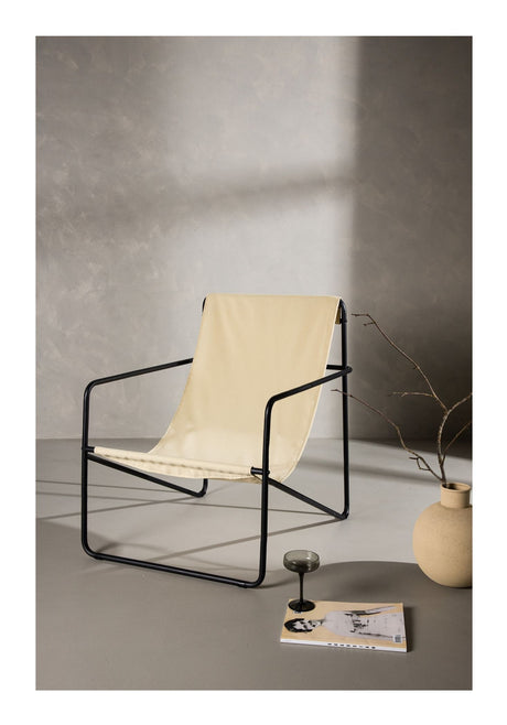 Vernon Lounge Chair, stål, beige