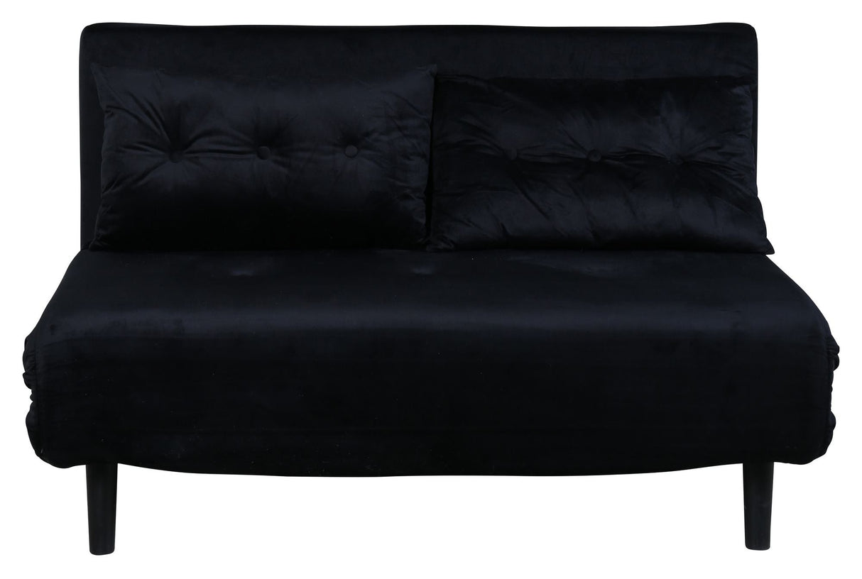 Vicky Sofa Bed 120x190 - Svart fløyel