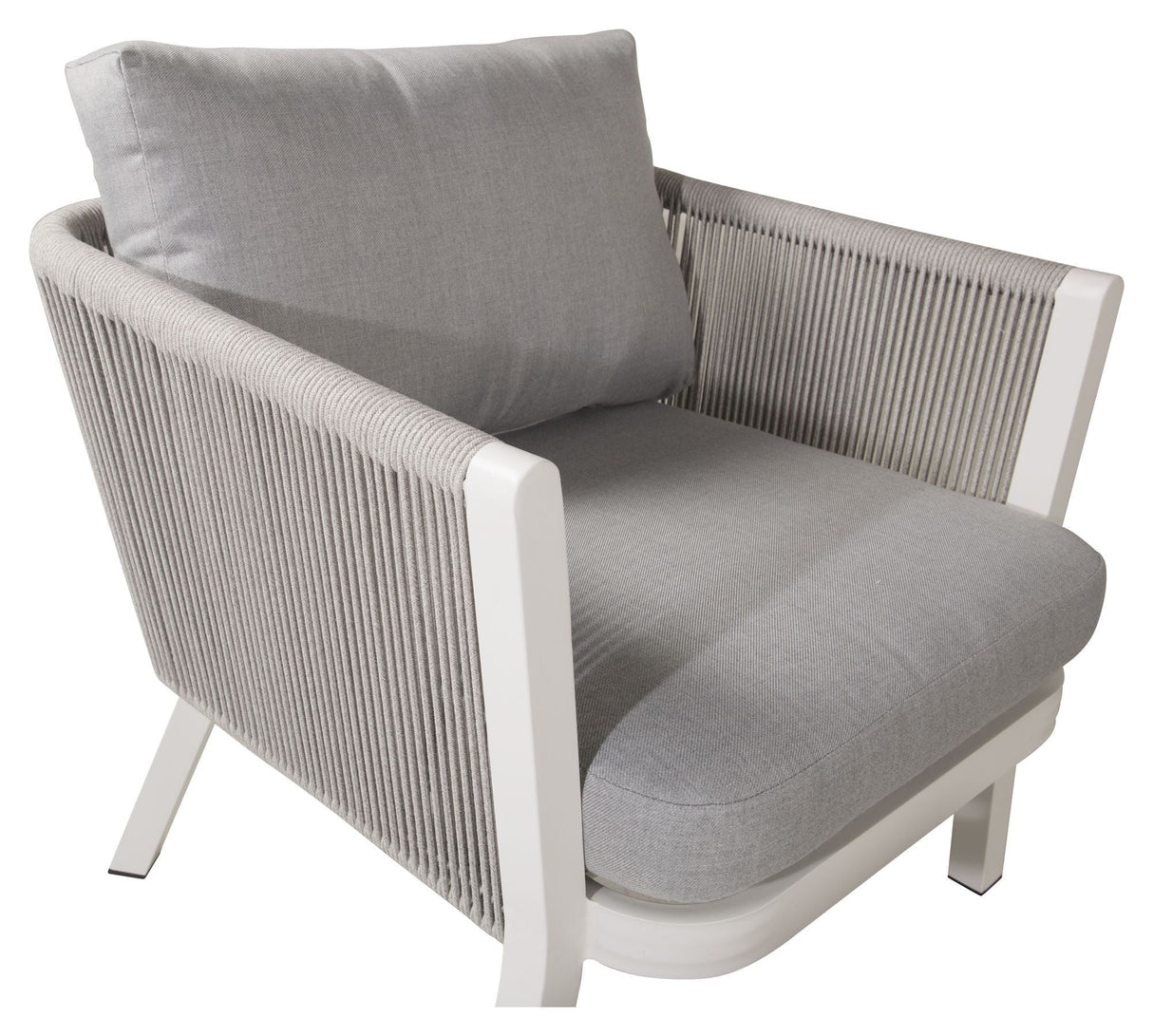 Virya Lounge Set, White w. grå puter