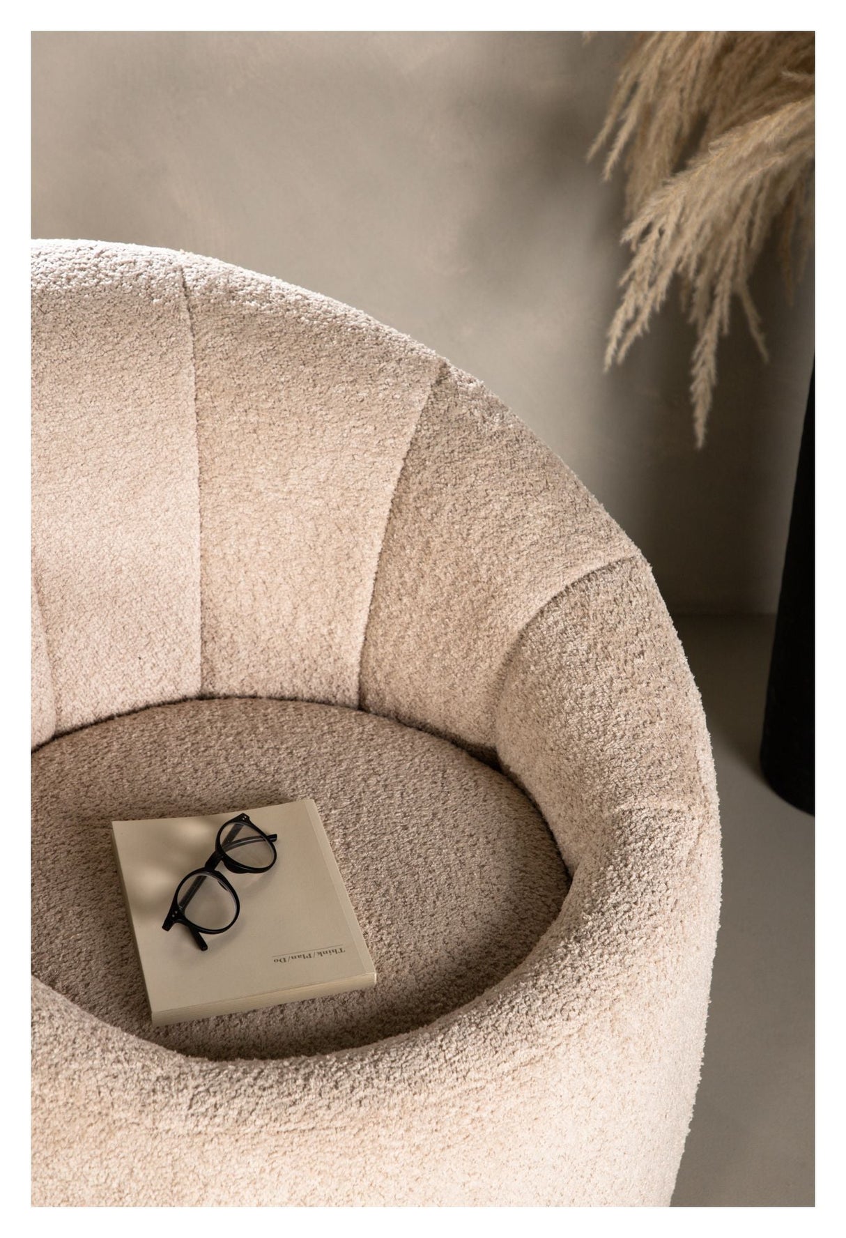 Warren Lounge Chair - Beige Bouclé