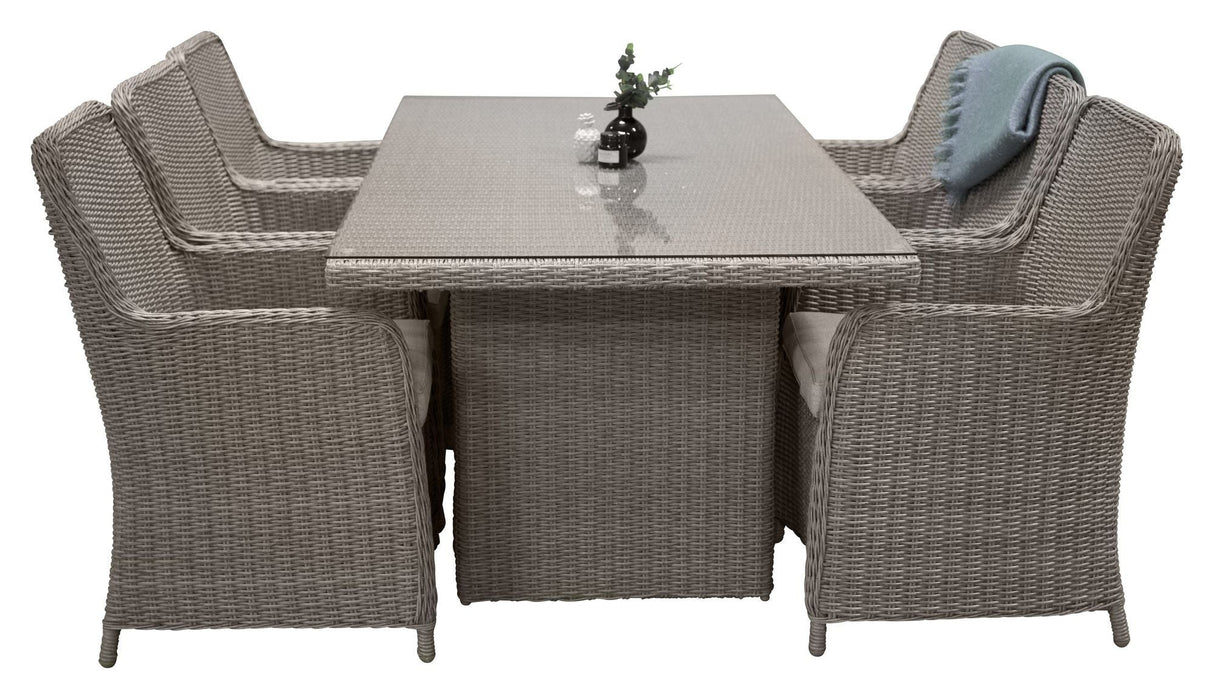 Wembley Garden Set, Gray Polyrattan med pute