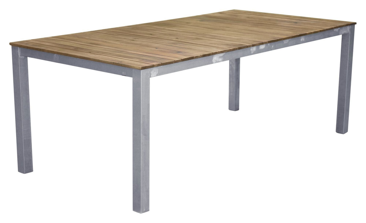 Zenia, Garden Table 200*100, Acacia/Zinc