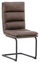 Zizo Dining Chair, Black, Brown Microfiber Stoff