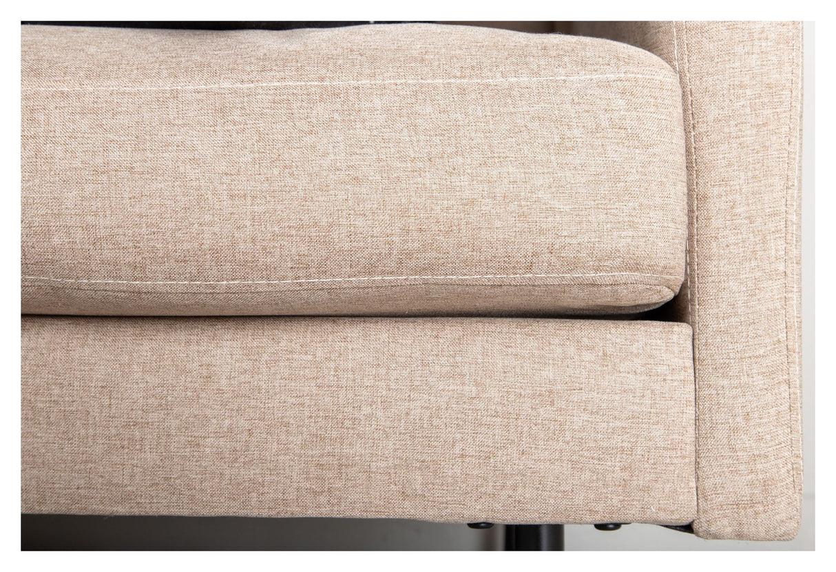 Zoom 2-seters sofa, beige stoff