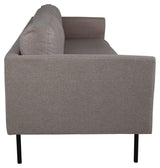 Zoom 3-seters. Sofa, lysebrunt stoff