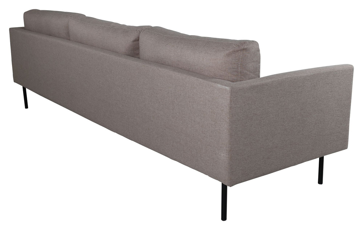 Zoom 3-seters. Sofa, lysebrunt stoff