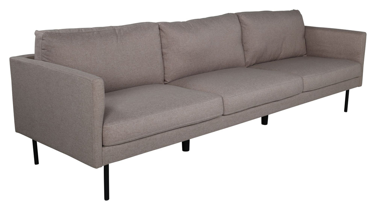 Zoom 3-seters. Sofa, lysebrunt stoff