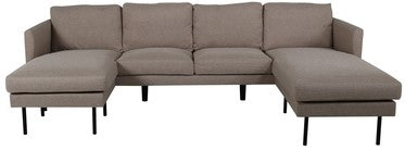 Zoom U-Sofa, beige stoff