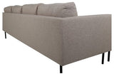 Zoom U-Sofa, beige stoff