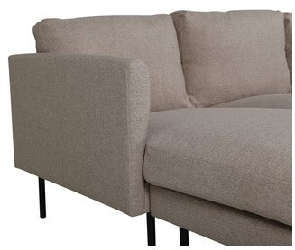 Zoom U-Sofa, beige stoff