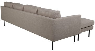 Zoom U-Sofa, beige stoff