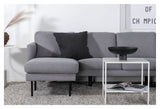 Zoom U-Sofa, grått stoff