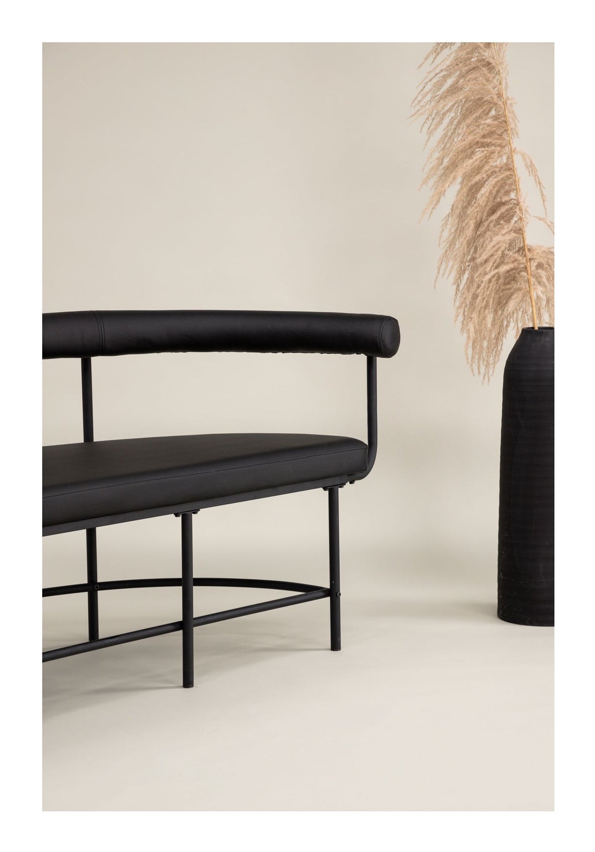 Stallhagen, Sofa Bench - Svart/skinn