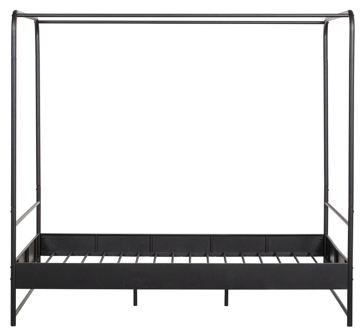 Bunk Kids Bed Frame - Black Metal, 160x200