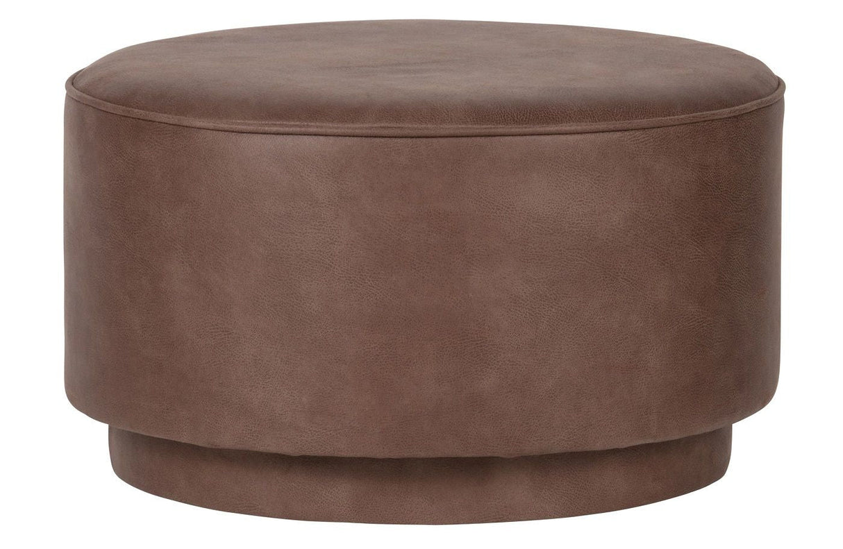 Coffee Pouf - Brown Leatherette, Ø60