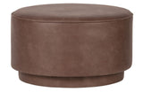 Coffee Pouf - Brown Leatherette, Ø60