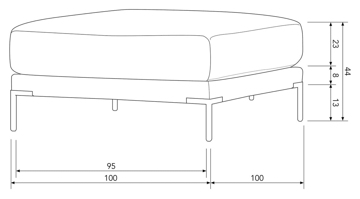 Parpuff 100x100 - Brun 