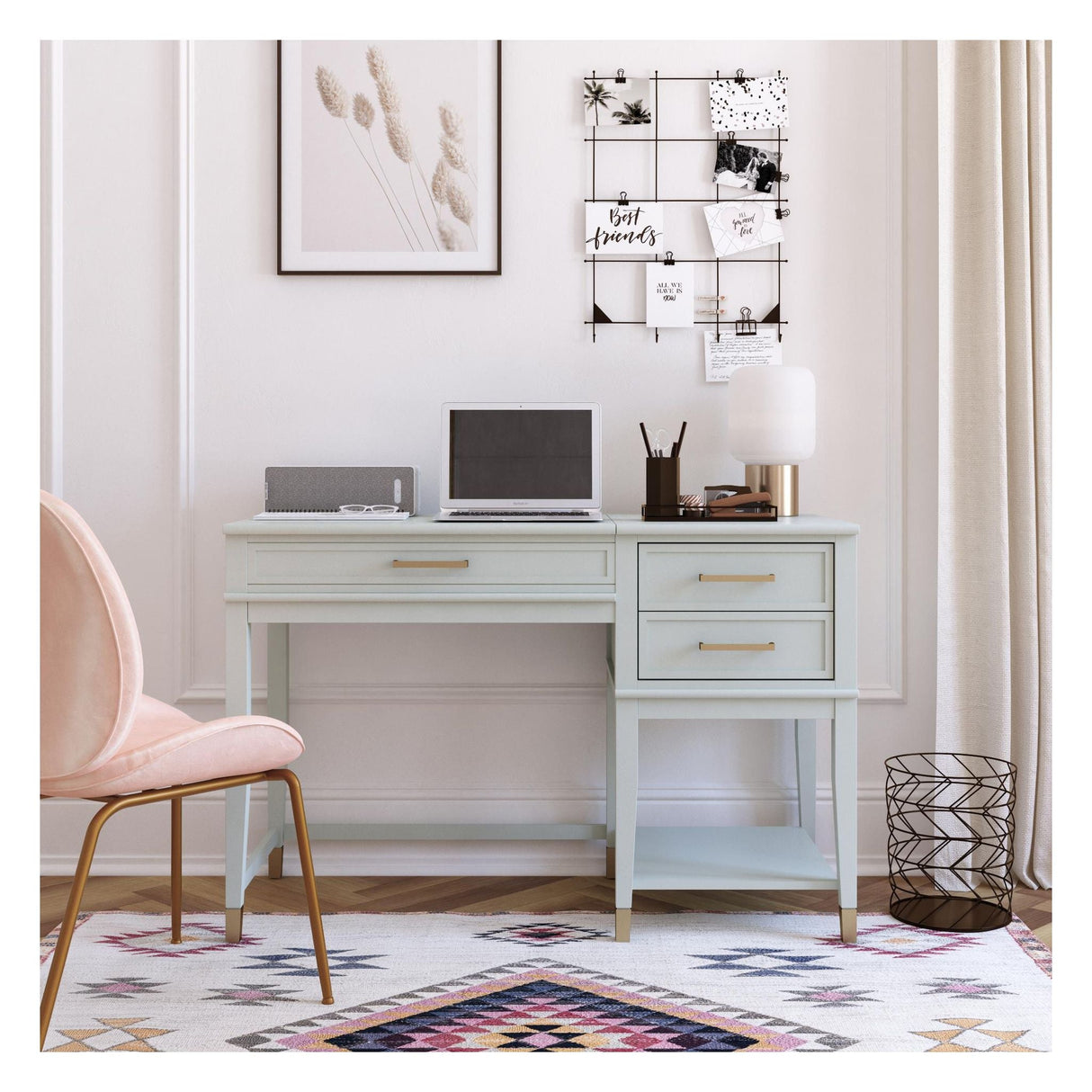 Westerleigh Desk with Raising Function, Pale Green