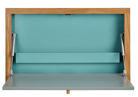 Woodman - Brenta Wall -Mounted Desk - Turquoise