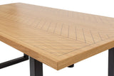 Woodman - Camden Dining Table 180x90 - Herringbone Print