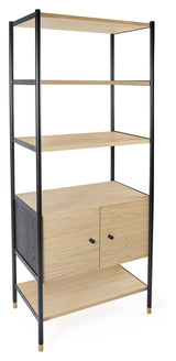 Woodman Jugend Shelf w. skap - natur/svart