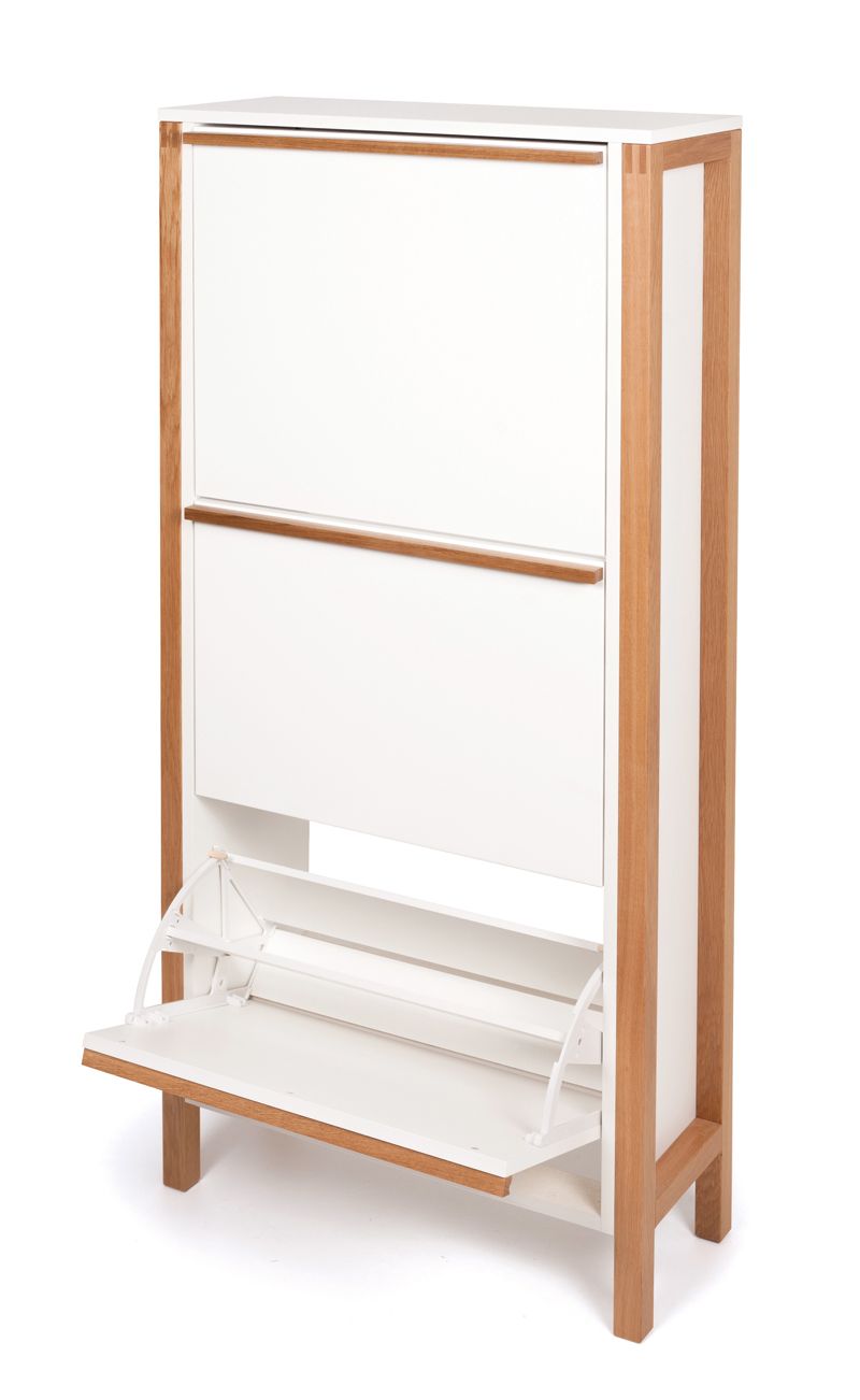 Woodman - Northgate Shoe Cabinet - White w. 3 dører