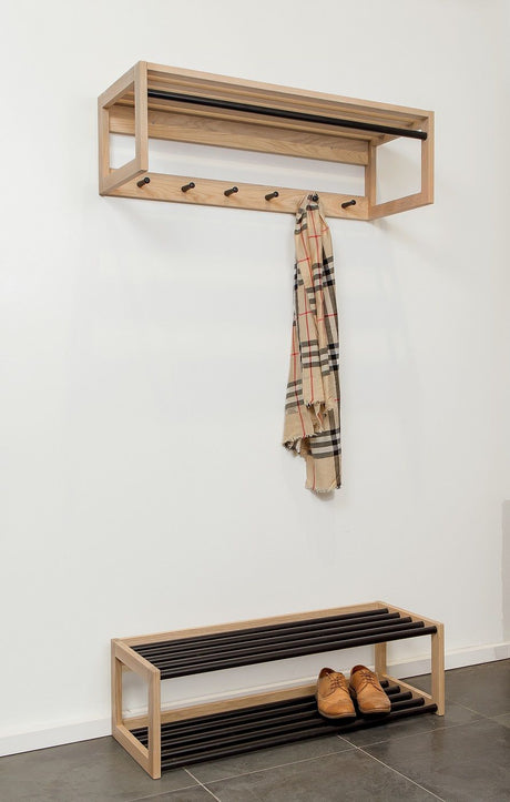 Woodman - Slussen Hook Rack med Hanger Bar - Oak