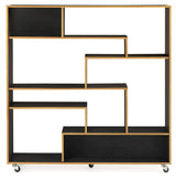 Woodman Southbury Shelf/Room Divider - Svart/lett tre