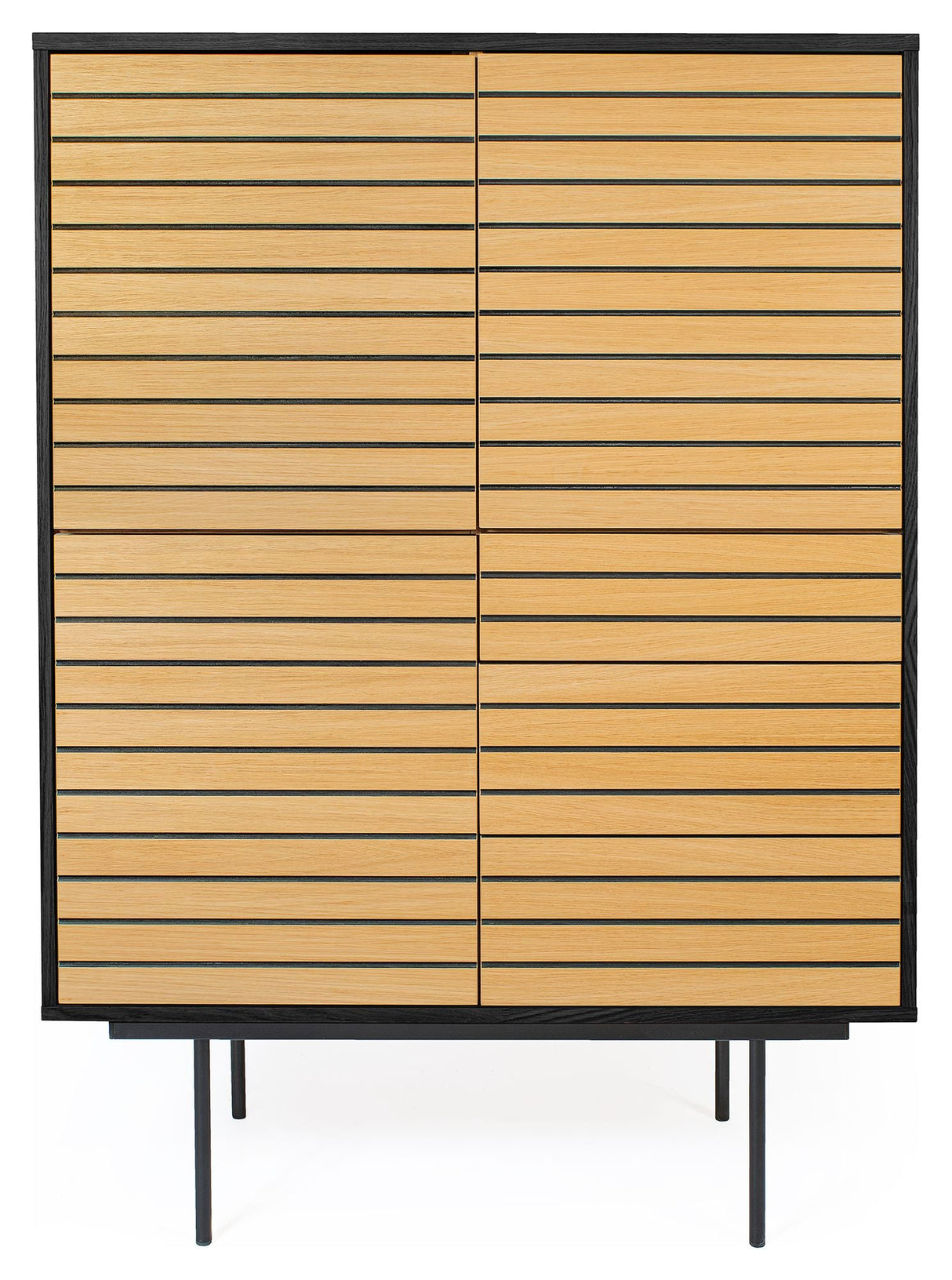 Woodman Stripe Sideboard - Natur/Black